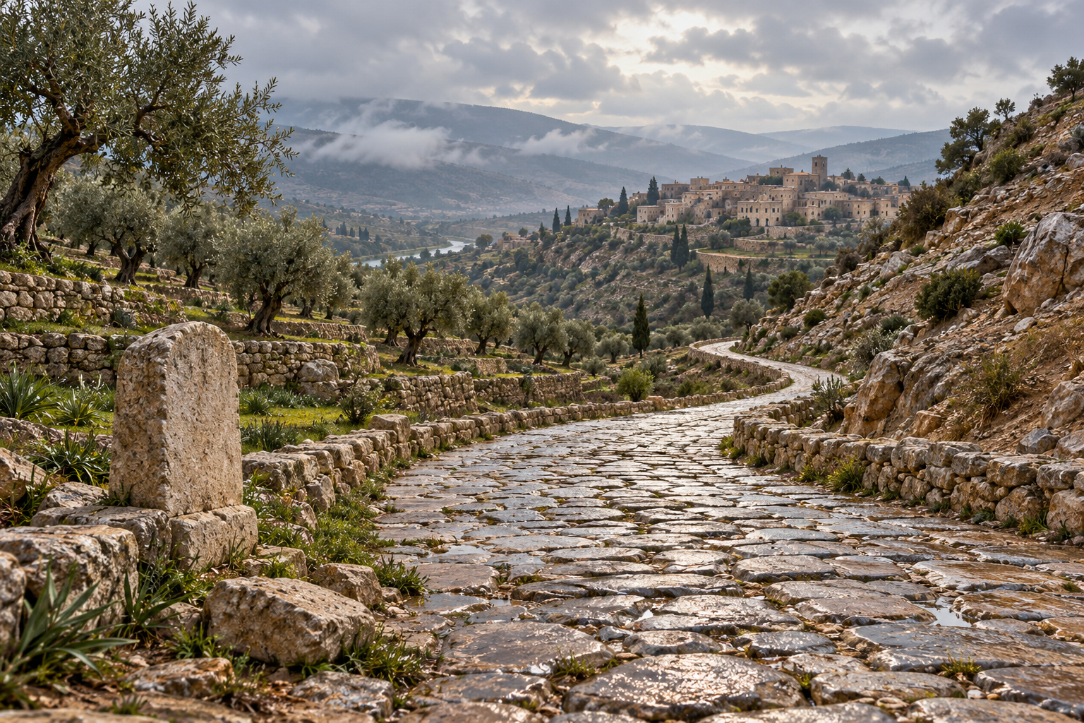 A clear road beside cultivated land offers a visual reflection on guidance and responsibility in 11:1–24.