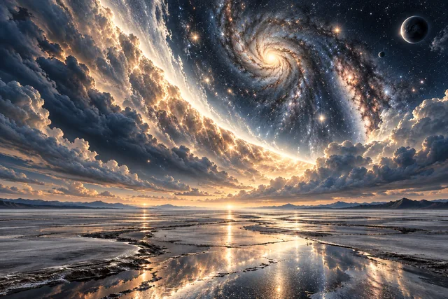 When sky and earth yield · AI illustration